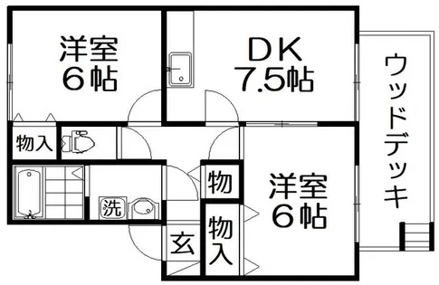 クレール山之上【1階】の間取り