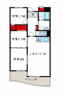 スヴァーネ東山本【4階】の間取り