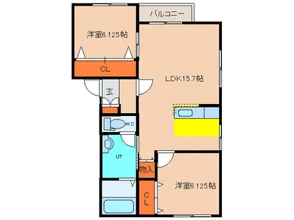 レジデンススエヒロ5【102号室】の間取り
