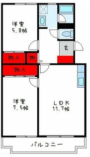 桐朋ハイツ【3階】の間取り