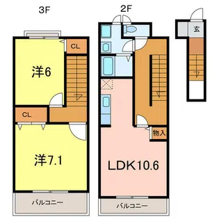 シャトレ・T.S【2階】の間取り