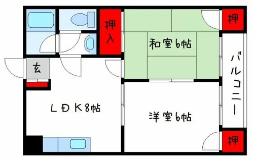 アサダグランドハイツ【3階】の間取り