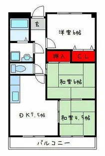 松岡マンションⅡ【2階】の間取り