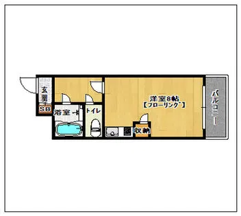 ハイライフ和白【102号室】の間取り