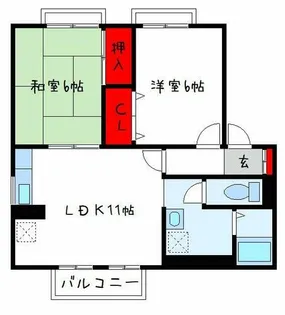 エクセレント山本【1階】の間取り