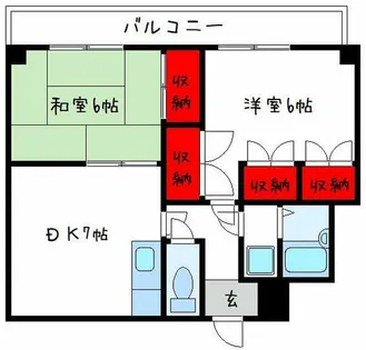 志紀ロイヤルハイツ【2階】の間取り