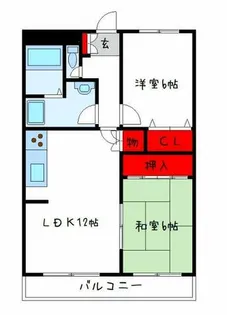 ルモン高安【4階】の間取り