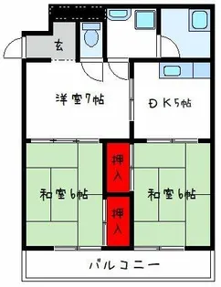 三上マンション【303号室】の間取り