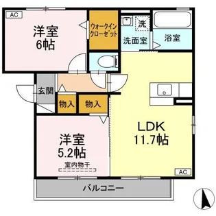 サニーホームズ【3階】の間取り