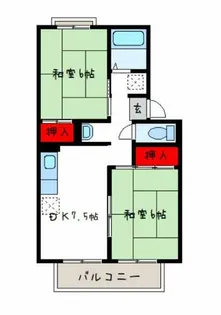 パルコート林Ⅰ【2階】の間取り