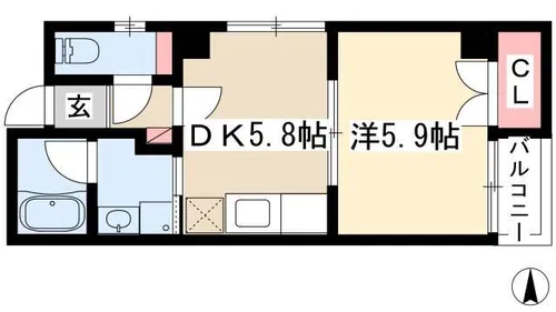 ガーディアン千代田【703号室】の間取り