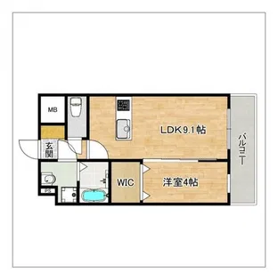 グランレーヴ福大通り【502号室】の間取り