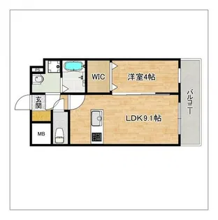 グランレーヴ福大通り【503号室】の間取り