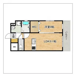 グランレーヴ福大通り【601号室】の間取り