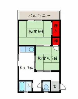 RHYTHM八尾【1階】の間取り