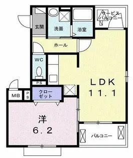 ホームズ豊田ウエスト【2階】の間取り