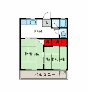 コーポみそのA【2階】の間取り