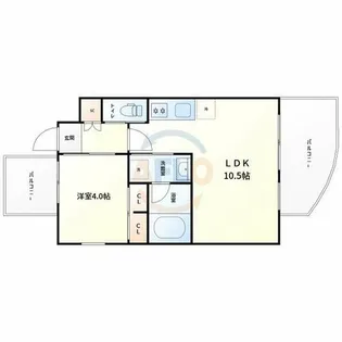 プレジオ都島北通【11階】の間取り