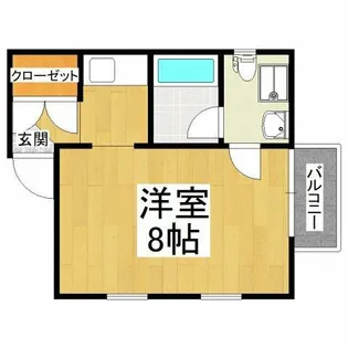 メゾンドソレイユ滝谷【1階】の間取り