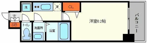 プレサンス福島ミッドエル【3階】の間取り