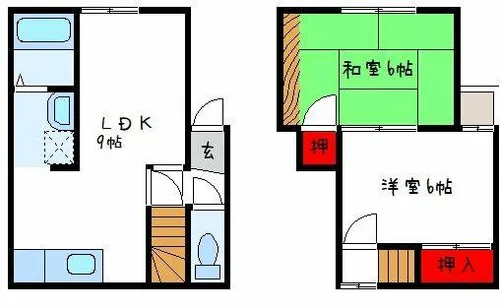 大阪府八尾市都塚1丁目【一戸建】の間取り