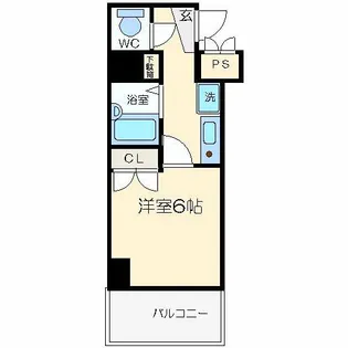 セレッソコート西心斎橋【3階】の間取り