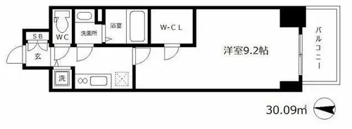 プレサンス江戸堀【7階】の間取り