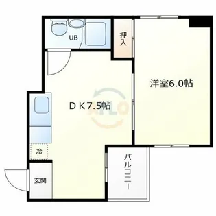マンション北堀江【5階】の間取り