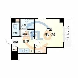 コンティニュー千代崎【4階】の間取り