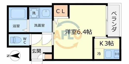ALEGRIA九条【2階】の間取り