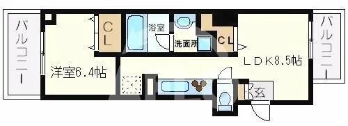 RIDGE北堀江【10階】の間取り