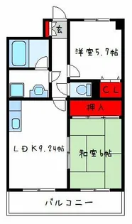 イーストナガレ【3階】の間取り