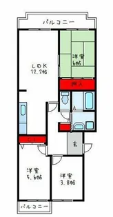 ヴィラ赤とんぼ【4階】の間取り