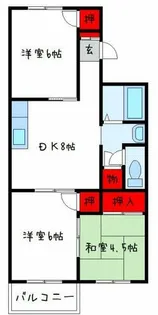 ガーデンハイツナカムラ【2階】の間取り