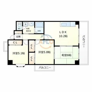 インディペンデンスハイツ【6階】の間取り