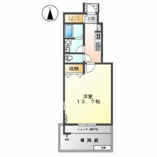 グランチェスタSOUTH Ⅳ【1階】の間取り