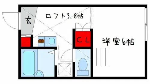 ベルディール高美【2階】の間取り