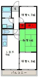カーサフィオーレ壱番館【5階】の間取り