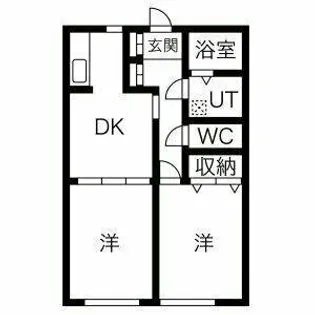 オーキットコートABCD棟【C202号室】の間取り