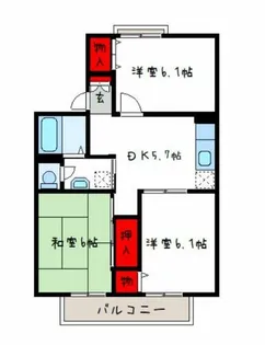 ボナールS【2階】の間取り