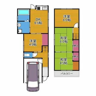 大阪府富田林市新家2丁目【一戸建】の間取り