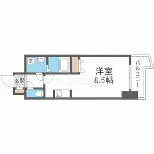 プライムアーバン松屋町【0203号室】の間取り