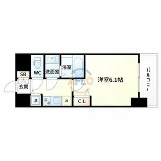 プレサンス新大阪ザ・シティ【1階】の間取り