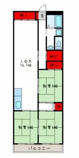 東山本ハイツ【1階】の間取り