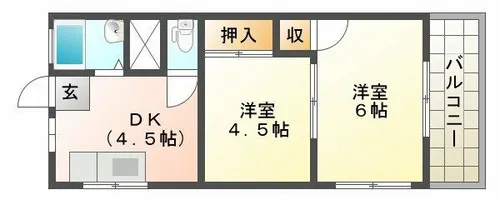 みずほハイツ【2階】の間取り