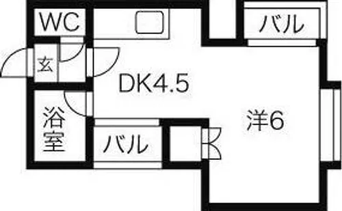 ルナグランス山鼻【3階】の間取り