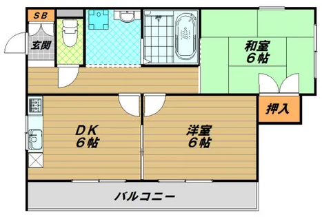 フレグランス海運【2階】の間取り