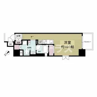 レジディア神戸磯上【6階】の間取り