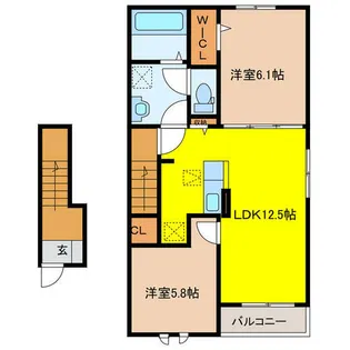 TN.com. Ⅱ【2階】の間取り