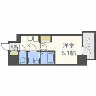 エスリード福島レジデンス【9階】の間取り